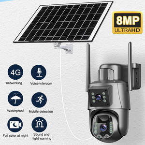 Caméra de surveillance solaire 4K HD, caméras domestiques à faible consommation d'énergie, réseau, caméra de sécurité sans fil wifi à distance pour l'extérieur - Product Image 2