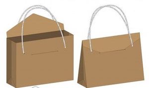 Premium Multicolor <b>Paper</b> Bags Custom Printed Logo Carry Bags Brown White <b>Red</b> Striped Eco Friendly Packaging - Product Image 6