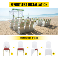 Housse de chaise de mariage en spandex extensible, housse de protection durable et réutilisable, restaurant, banquet, hôtel, salle à manger, fête, universelle, légère