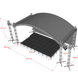 Sistema de Truss de Techo con Marco de Aluminio Arch Arcum, Iluminación LED para Escenarios, Truss de Sonido para DJ, para Grandes Conciertos - Product Image 3
