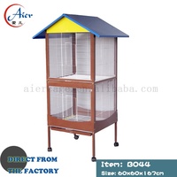 Cage à oiseaux en fer Aier B042, intérieur spacieux, boîte pour animaux écologique, 102x66x159cm, utilisation intérieure/extérieure, design antique, reproduction