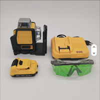 DERKALT Niveau laser croisé professionnel à faisceau vert 5 points, batterie Li-Ion, haute précision, auto-nivelant, qualité industrielle, 50m