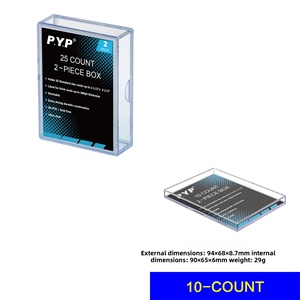 Caja Transparente para Cartas con Logotipo <span class=keywords><strong>PYP</strong></span>, a Prueba de Polvo y Humedad, para Cartas de Juego, Cartas Detalladas y Joyería - Venta al Por Mayor - Product Image 2