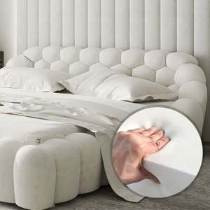 Cama Doble Moderna de Diseño Nórdico, Sofá Cama Multifuncional, Estilo Europeo Simple, Duradero, de Cuero, para Dormitorio o Sala de Estar - Product Image 4