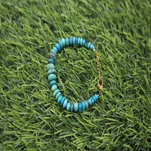 Bracelet perlé de style classique de qualité AAA+ réglable en turquoise d'Arizona pour la création de bijoux et les cadeaux féminins - Product Image 6