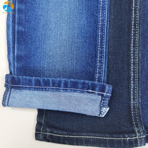 Tissu en denim sergé bleu non extensible 13,5 oz de haute qualité, lourd, résistant au rétrécissement, respirant, mélange de coton et de polyester pour hommes, femmes et garçons - Product Image 2