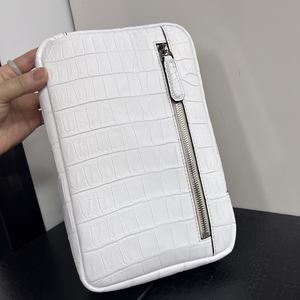 <b>Men's</b> Luxury Crocodile Skin Chest <b>Bag</b>, Genuine Leather with Cowhide Lining, Casual <b>Sling</b> Backpack for Travel - Product Image 1