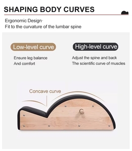 Réformateur Pilates portable en bois d'érable blanc et chêne, certifié CE ISO, avec planche de saut et boîte - Product Image 6