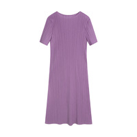 Robe plissée ample style Miyake en gros, en stock, prête à être expédiée, couleur unie, robe d'été, vêtement en vrac