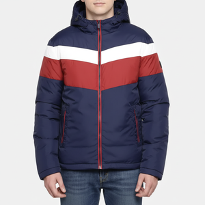 Chaqueta acolchada personalizada con capucha para hombre, chaqueta cálida a prueba de viento, a la moda urbana de invierno, y ODM OEM, novedad de 2025 - Product Image 1
