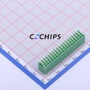 DB2ERC-2.54-18P-GN Plug-in Terminal Block Bent Lead Through Hole,P=2.54mm Board-to-Board / Socket - Closed 1x18P 2.54mm Green - Product Image 2