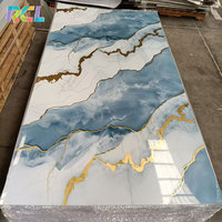 Panel Dinding PVC Marmer Alternatif Harga Pabrik RCL, Lapisan UV Marmer Interior, Lembaran Panel Dinding PVC Marmer