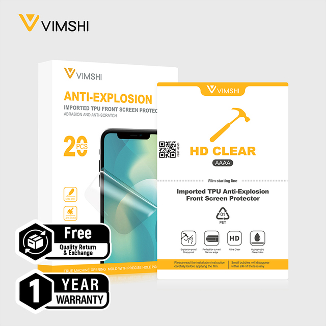 Vimshi Die-Cut TPU Screen Protector 3-Layer Structure 0.15mm Thick 12cmx18cm 17g Self-Repairing for Mobile Phone Smart Watch