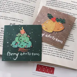 Kartu undangan Natal mewah kustom Logo Eropa kartu kemasan amplop kartu ucapan Natal