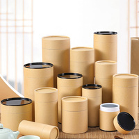 Boîte d'emballage cylindrique en papier kraft de haute qualité Emballage cadeau de parfum recyclable Expédition Tubes en papier kraft ronds