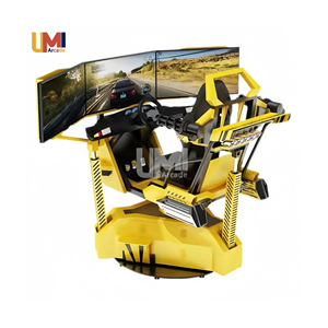 Máy mô phỏng đua xe ô tô thực tế ảo <span class=keywords><strong>3</strong></span> màn hình bán buôn, thiết bị đua xe VR với ghế nền tảng chuyển động - Product Image 1