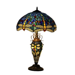 Lámpara de Noche LED de Resina Personalizada APCITL, 16 Pulgadas, Estilo Hojas Verdes, Pantalla de Vidrio Teñido, Lámpara de Mesa Decorativa para Sala de Estar - Product Image 6