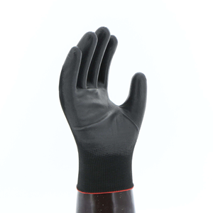 Guantes de seguridad de uso general EN388 aprobados por la <span class=keywords><strong>CE</strong></span> con revestimiento de PU transpirable antideslizante, guantes de trabajo OEM con logotipo personalizado - Product Image 3