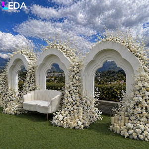 LEDA Lawn Event Decoration Custom Modern White Large Acrylic <b>Backdrop</b> for Wedding - Product Image 2