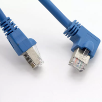 Cable Ethernet RJ45 a RJ45 de Ángulo Recto de 90 Grados, Macho a Hembra, UTP, FTP, SFTP, OEM