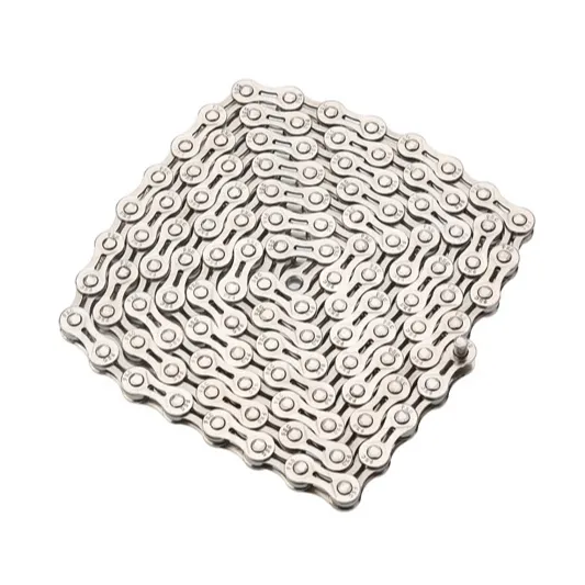 ZHIQIU 6,7,8 Speed 116L 1/2x3/32-Inch Bicycle Chains, Silver,Gold Half Link Bike Chain Hollow Chain