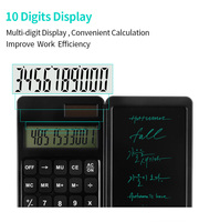Plié Portable Électronique Calculatrice Scientifique Bureau Outils 10 chiffres LCD tablette Calculatrice Avec stylo
