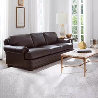 Juego de Sofás de Tela Retro Clásico Americano Personalizable, Muebles de Sala de Estar Retro Suaves con Relleno de Esponja