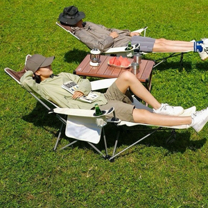 كراسي صالة مريحة متعددة الألوان في الهواء الطلق كراسي استلقاء شمسية معدنية محمولة وقابلة للطي لاستخدام غرفة المعيشة والحديقة والفناء - Product Image 2