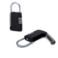 Boîte de verrouillage de voyage portable Mini coffre-fort avec code étui de sécurité antivol étanche avec chaîne amovible pour hôtel de voiture