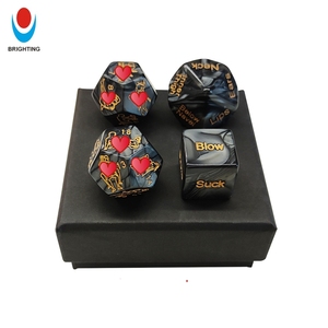 Dés à jouer en acrylique D6 de 20 mm pour jeux de rôle amusants et sexy pour adultes, jeux de société, jeux de rôle pour la famille, jeux de rôle pour la maison, dés d'amour - Product Image 5