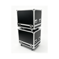Flight case OEM empilable de haute qualité pour enceinte QSC LS118, boîte de protection aviation avec 4 roues et rainures