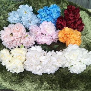 ดอกไม้ประดิษฐ์ ช่อดอกโบตั๋น 47 นิ้ว ห้าหัว ไม่มีใบ สีชมพูขาว ตกแต่งบ้าน งานแต่งงาน - Product Image 2