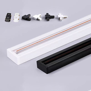 Barre de voie en aluminium à 2 fils de haute qualité montée en surface et encastrée Source de lumière LED Luminaires à <span class=keywords><strong>rail</strong></span> de guidage à un circuit - Product Image 1