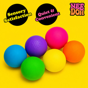 Nuevo Paquete de 6 Mini Pelotas Sensoriales de Rebote Lento Schylling Rainbow Teenie NeeDoh, Juguetes Sensoriales Suaves - Product Image 2