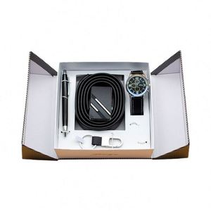 Set de Regalo Ejecutivo para Hombre de Lujo, 5 Piezas: Cinturón, Bolígrafo, Cartera, Llavero y Reloj, con Caja - Product Image 1
