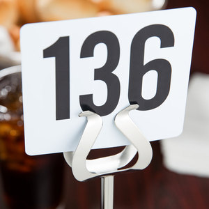 Support de menu créatif en acier inoxydable en forme de U, épaissi, pour cartes de table d'hôtel et de banquet de mariage - Product Image 5