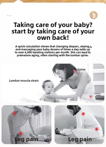 Portable Multifunctional Foldable Baby Changing Table for Newborn Diaper Changing, Bath Massage and Touch Care with - Product Image 6