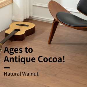 Suelo de Madera Sintética de Abedul con Chapa de Nogal Negro Americano de 1.2mm, Extra Grueso, Sistema de Click, para Interiores y Exteriores - Product Image 2