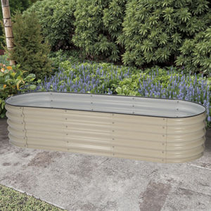 Kit di Vasi Letto Rialzato Moderno da Giardino in Metallo di Alta Qualità Grande/Piccolo con Rivestimento per Decorazione Esterna Casa Fai da Te Vivaio Vaso per Fiori e Piante - Product Image 2