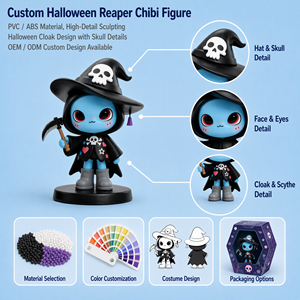 Statuetta Personalizzata in Scatola Cieca, Personaggio Cartoon Spaventoso in PVC, Souvenir di Halloween, Giocattolo da Collezione Anime OEM ODM - Product Image 2