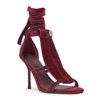 Nouvelles sandales de luxe à talons aiguilles pour femmes avec logo personnalisé et lacets