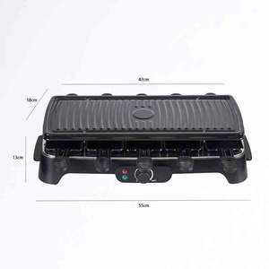 Grill électrique 1400W avec contrôle de température, surface antiadhésive sans fumée, plaque amovible pour utilisation intérieure/extérieure - Product Image 3