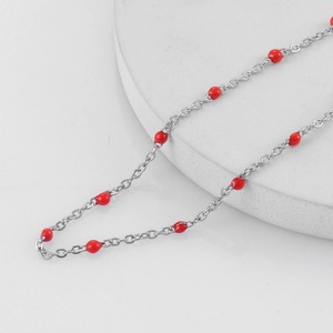 Collier fantaisie bohème fait main avec perles arc-en-ciel, chaîne satellite multicouche en acier inoxydable pour femme - Product Image 6