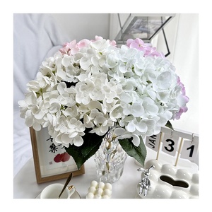 Bouquet d'hortensias artificiels à 5 têtes de fleurs, nouvelle collection, vente chaude, hortensias romantiques et colorés - Product Image 3