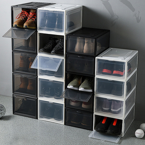 Caja <span class=keywords><strong>de</strong></span> almacenamiento <span class=keywords><strong>de</strong></span> <span class=keywords><strong>plástico</strong></span> plegable negra <span class=keywords><strong>para</strong></span> <span class=keywords><strong>zapatos</strong></span> - Product Image 5