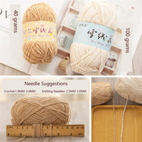 Perlengkapan Rajut Tas Boneka Crochet Chenille Velvet Buatan Tangan, Set Benang DIY untuk Pemula, Hadiah Kerajinan