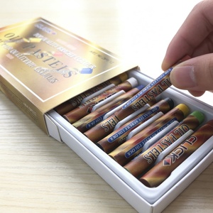 Ensemble de peinture artistique pour enfants, crayons de dessin multicolores très vendus, 12 couleurs non toxiques, pastel à l'huile pour la peinture des enfants - Product Image 6