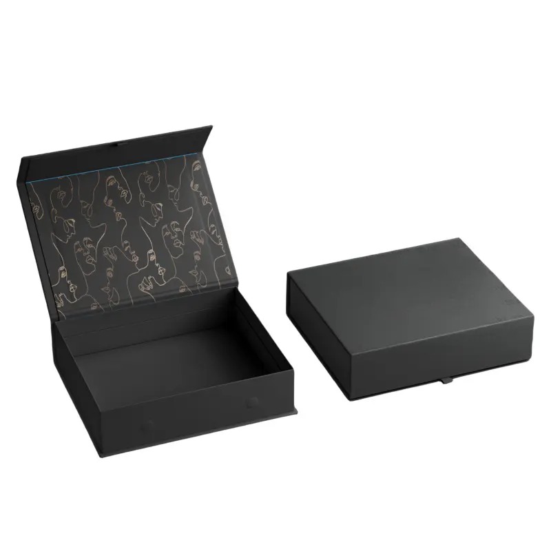 Black Wholesale Custom Logo Premium Gift Box Luxury Large Package Cardboard Paper Wig Hair Extension Magnetic Packaging Box