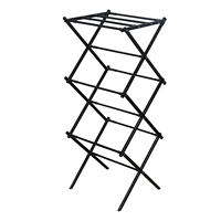 Vente en gros présentoir à vêtements multifonctionnel étendoir vertical pliable étendoir à vêtements en métal étendoir à trois niveaux