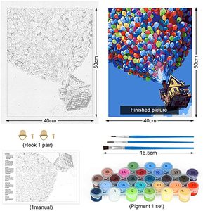 Décoration <span class=keywords><strong>de</strong></span> la maison cadeau adulte et enfant do-it-yourself couleur bricolage peinture bricolage toile peinture par numéros - Product Image 1